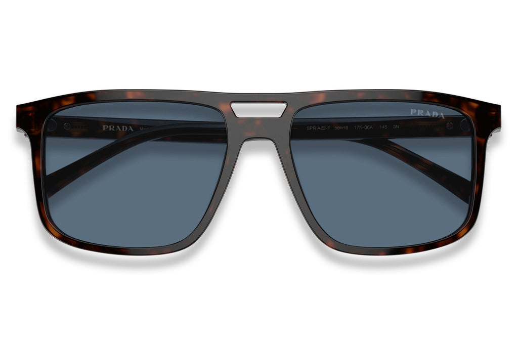 Prada - PR A22SF Sunglasses Radica Tortoise with Dark Blue Lenses (17N06A)