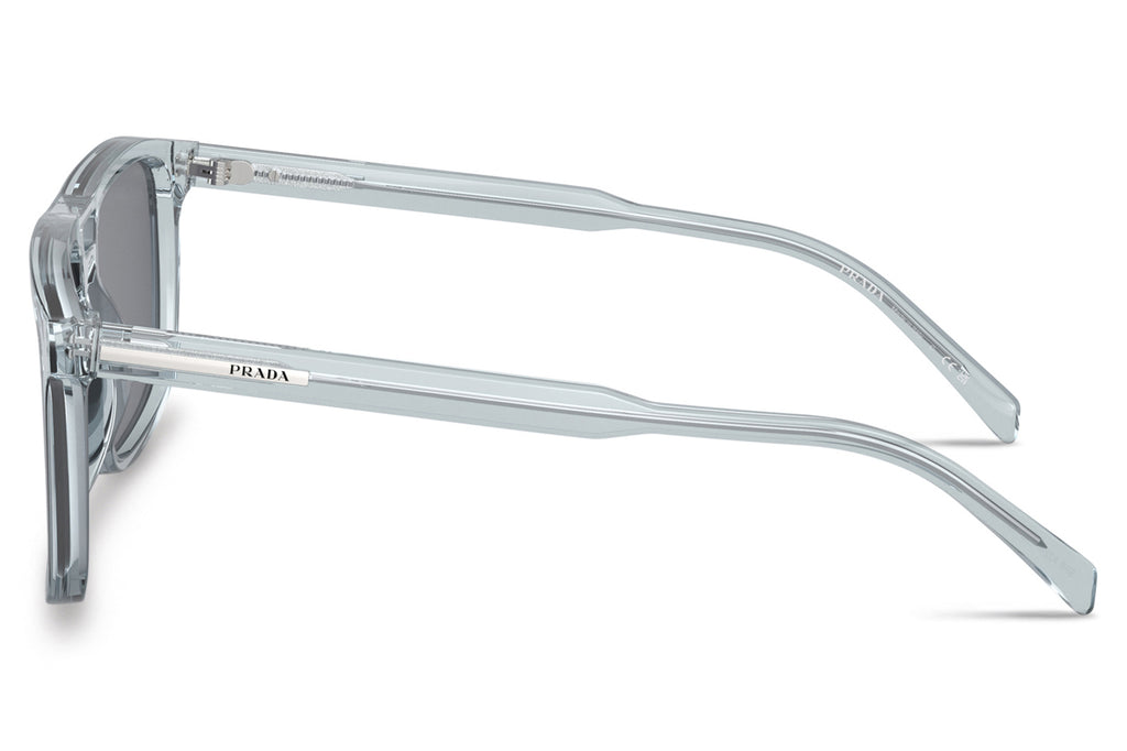 Prada - PR A22SF Sunglasses Transparent Azure with Dark Grey Flash Silver Lenses (19T175)