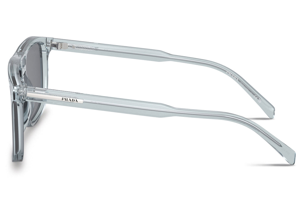 Prada - PR A22S Sunglasses Transparent Azure with Dark Grey Flash Silver Lenses (19T175)