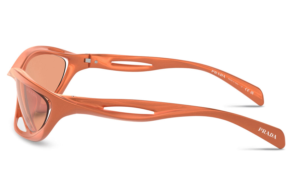 Prada - PR A23S Sunglasses Metallized Orange with Orange Mirror Red Lenses (15V50H)
