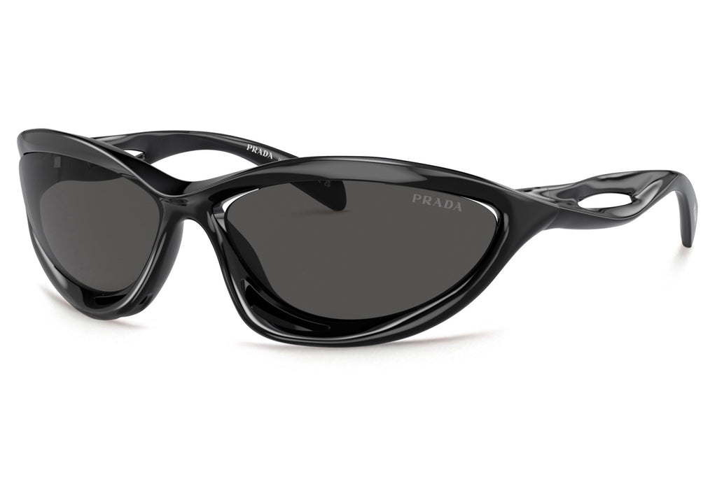 Prada - PR A23S Sunglasses Black with Dark Grey Lenses (1AB5S0)