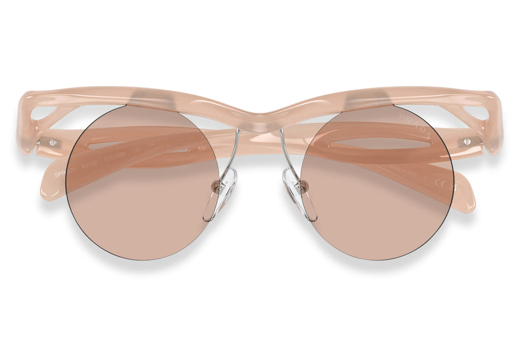 Prada - PR A24S Sunglasses Opal Peach with Light Brown Lenses (12S0B8)