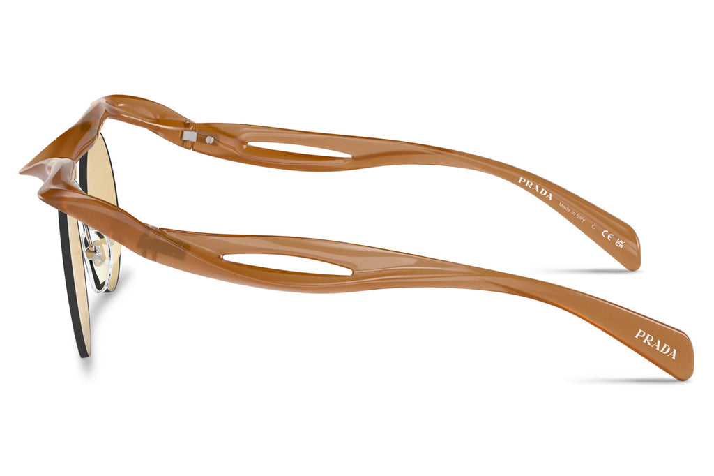 Prada - PR A24S Sunglasses Opal Cognac with Light Yellow (13S80E)