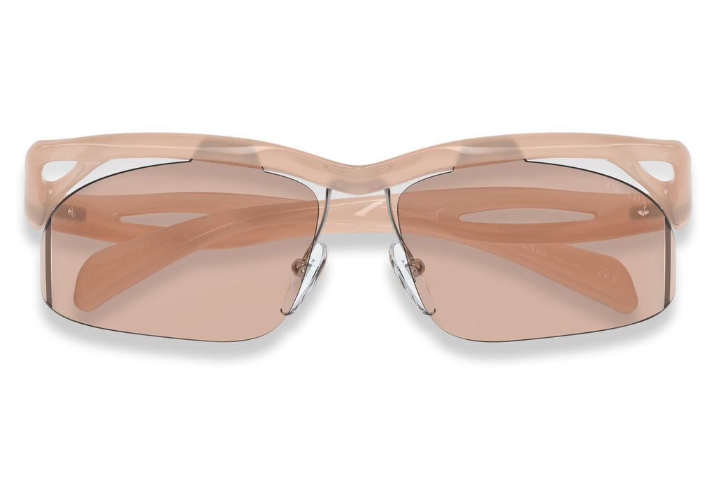 Prada - PR A25S Sunglasses Opal Peach with Light Brown Lenses (12S4I2)