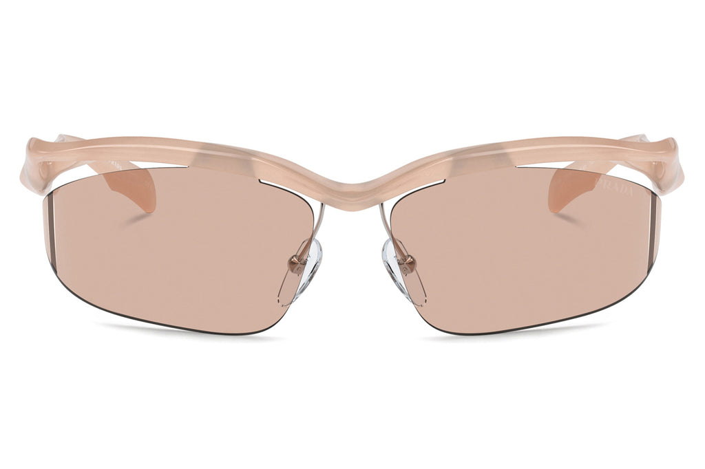 Prada - PR A25S Sunglasses Opal Peach with Light Brown Lenses (12S4I2)