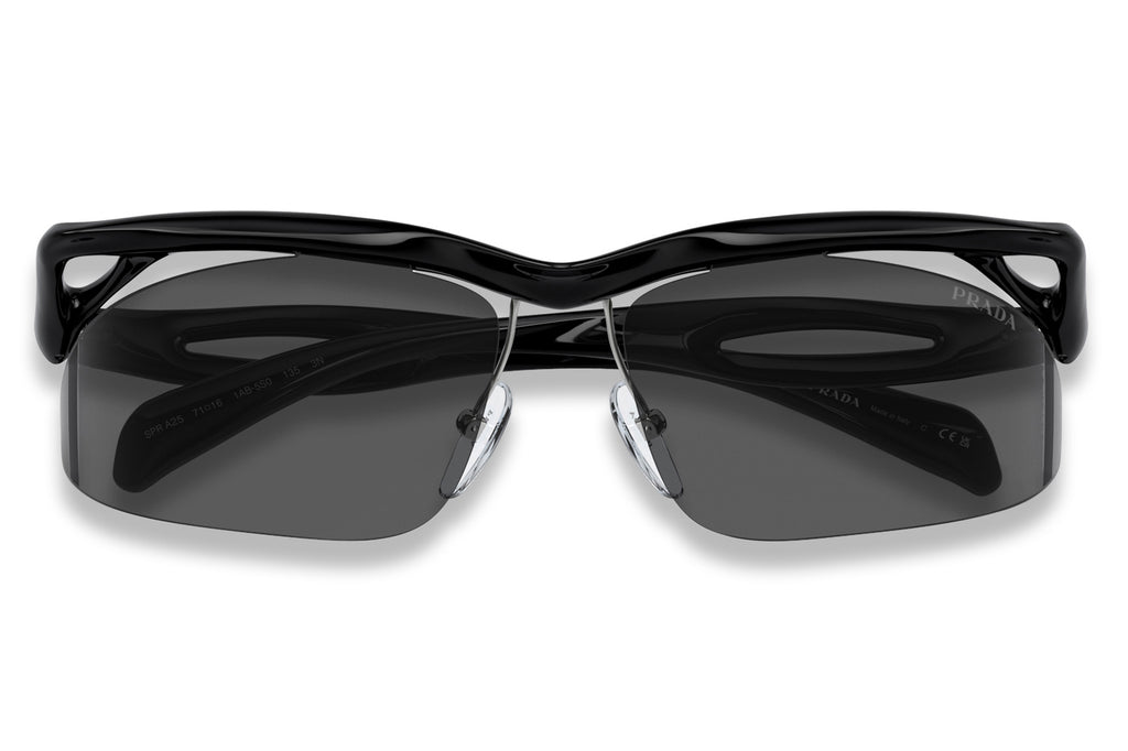 Prada - PR A25S Sunglasses Black with Dark Grey Lenses (1AB5S0)