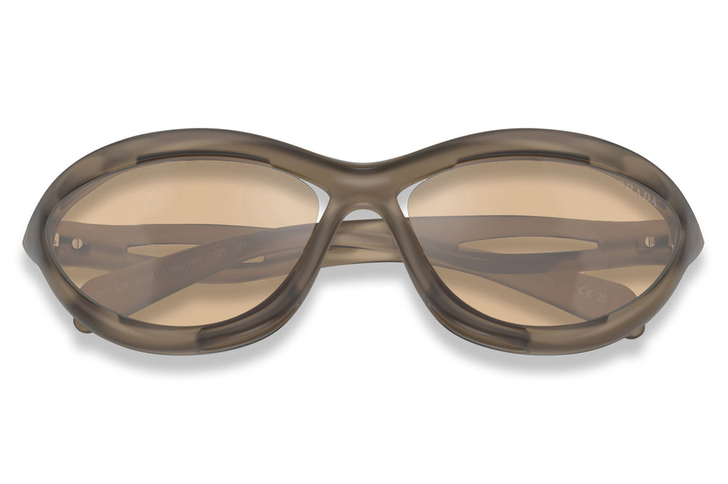 Prada - PR A26S Sunglasses Loden Frosted with Orange Mirror Silver Lenses (16V10H)