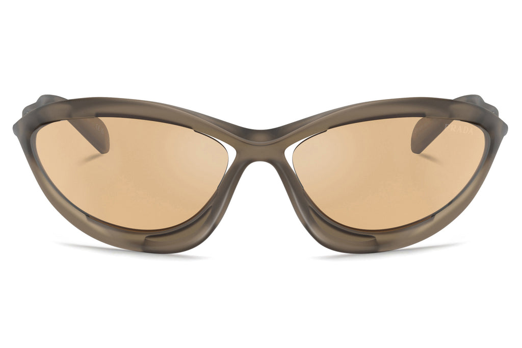 Prada - PR A26S Sunglasses Loden Frosted with Orange Mirror Silver Lenses (16V10H)