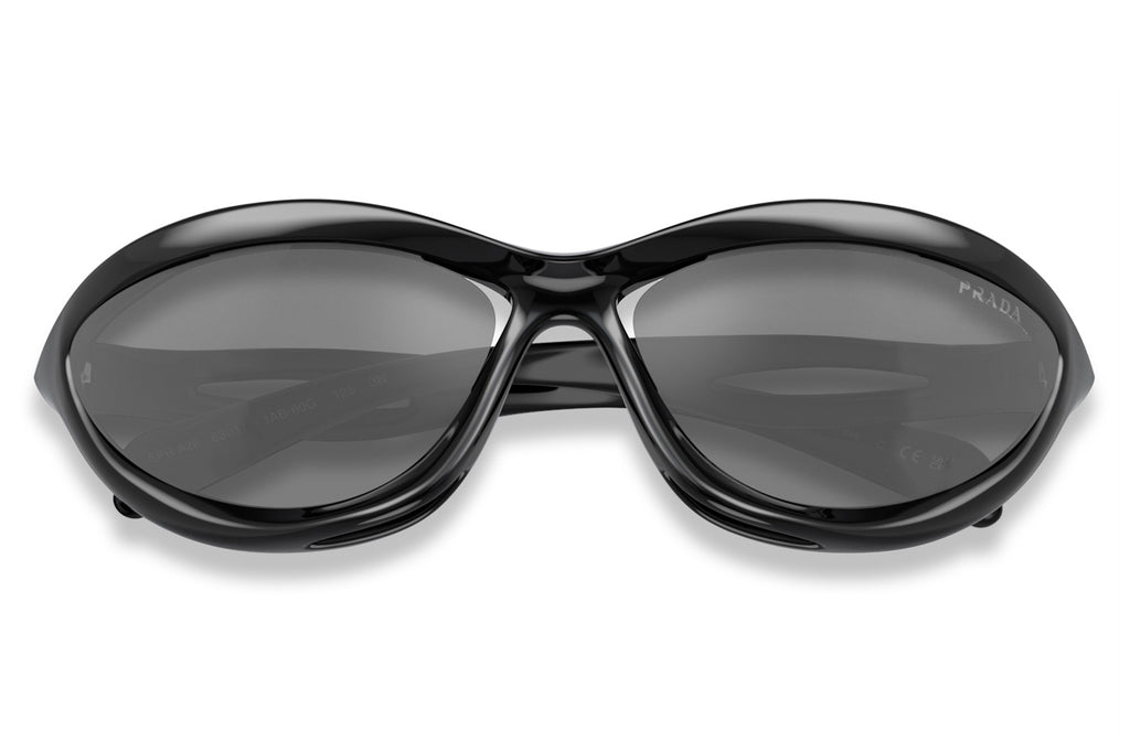 Prada - PR A26S Sunglasses Black with Grey Mirror Silver Lenses (1AB60G)