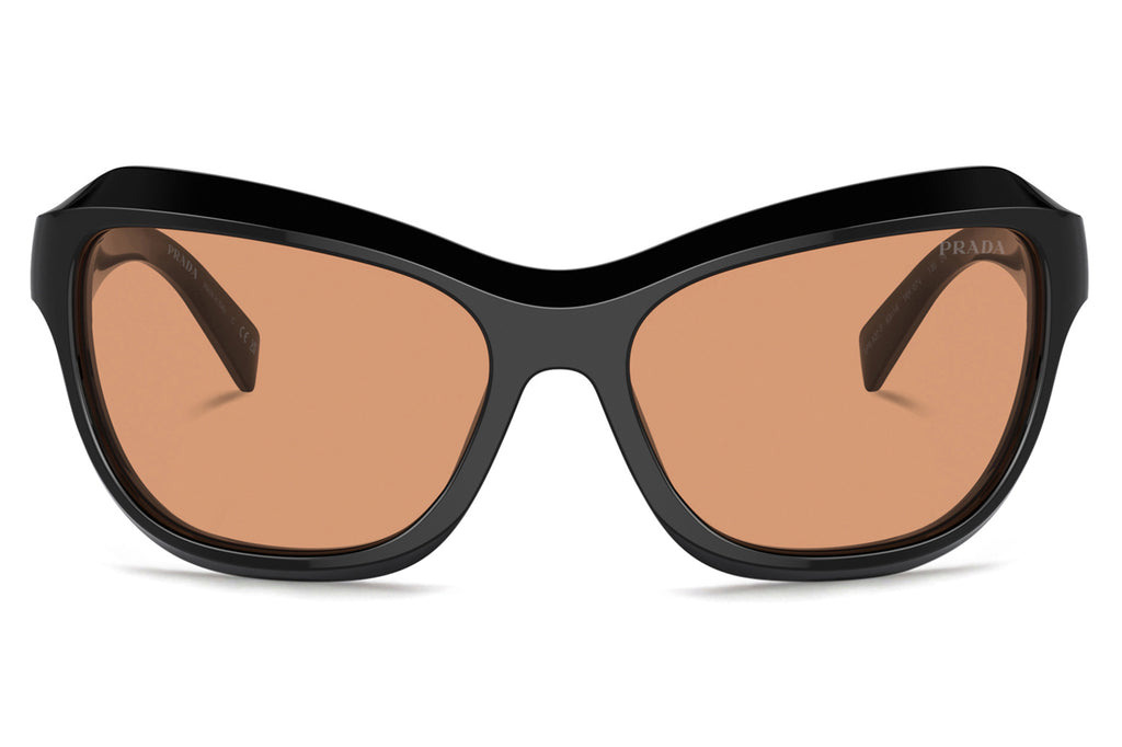 Prada - PR A27SF Sunglasses Black with Orange Lenses (16K07V)