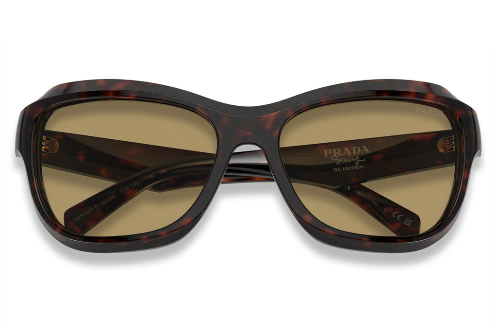 Prada - PR A27SF Sunglasses Radica Tortoise with Green Olive Lenses (17N70G)