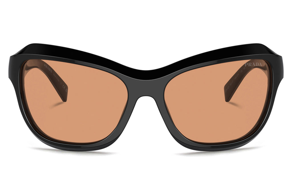 Prada - PR A27S Sunglasses Black with Orange Lenses (16K07V)
