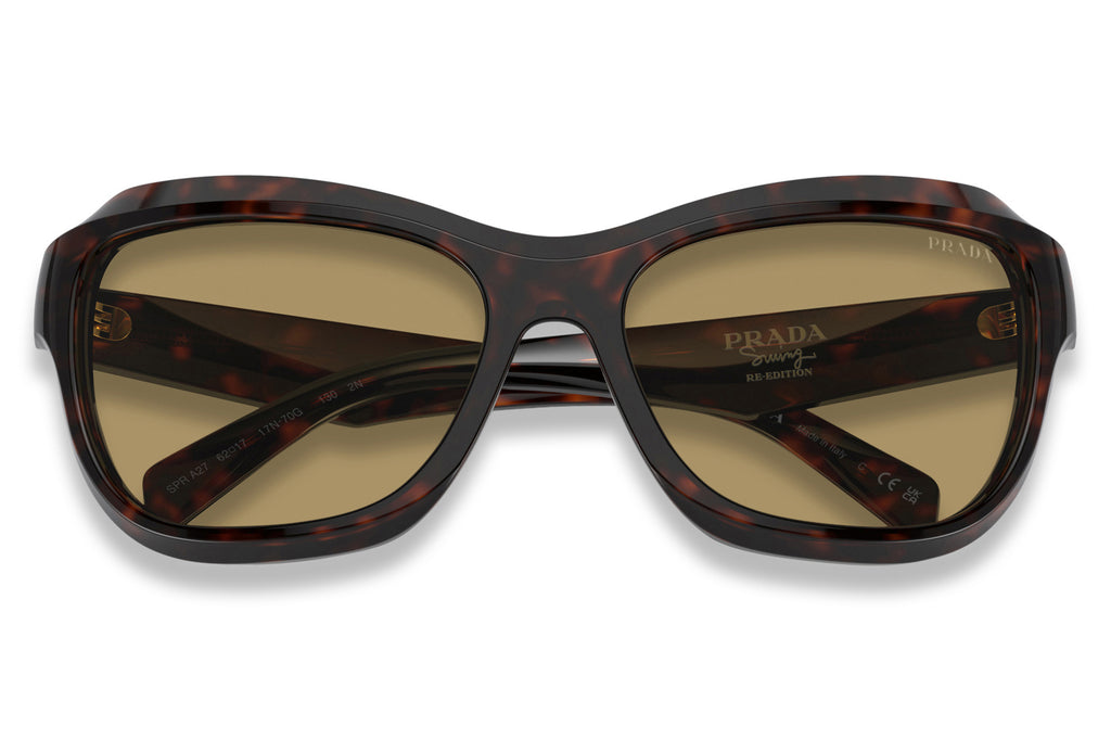 Prada - PR A27S Sunglasses Radica Tortoise with Green Olive Lenses (17N70G)