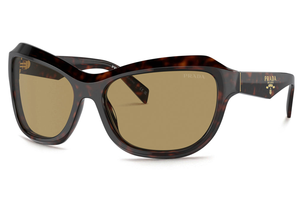 Prada - PR A27S Sunglasses Radica Tortoise with Green Olive Lenses (17N70G)