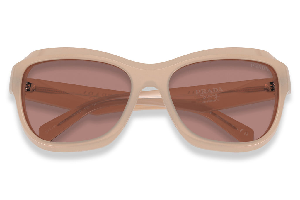 Prada - PR A27S Sunglasses Opal Natural with Light Brown Lenses (19R10D)