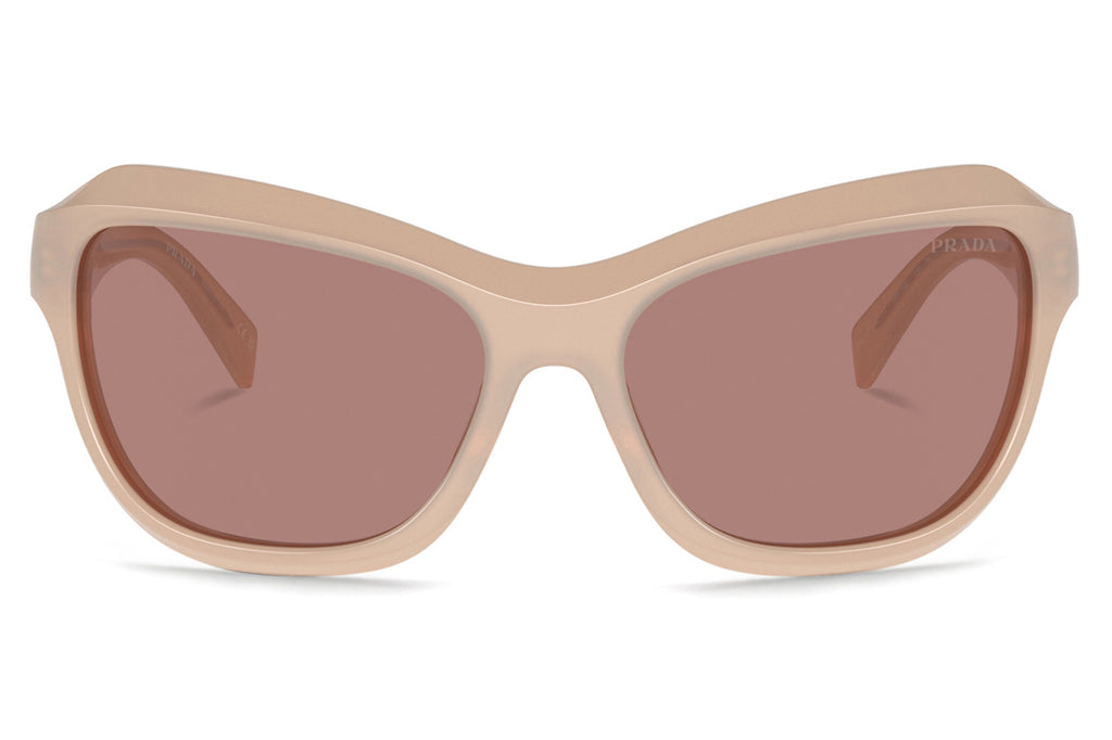 Prada - PR A27S Sunglasses Opal Natural with Light Brown Lenses (19R10D)