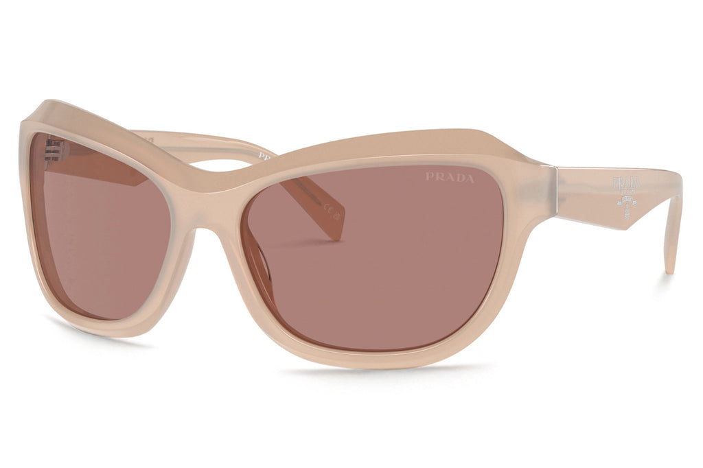 Prada - PR A27S Sunglasses Opal Natural with Light Brown Lenses (19R10D)