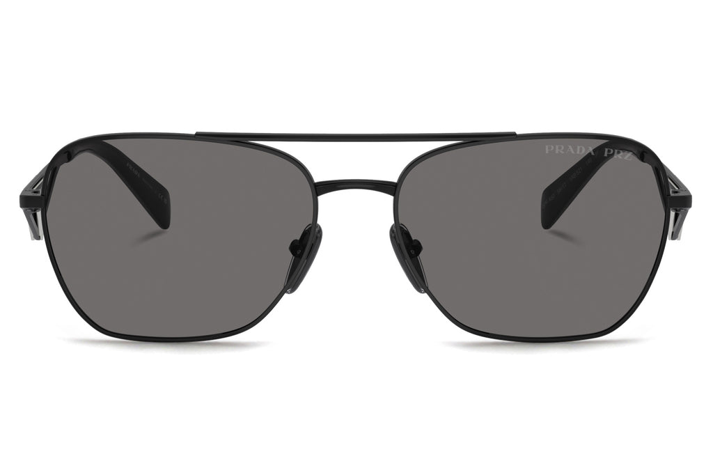 Prada - PR A50S Sunglasses Metal Black with Dark Grey Polar Lenses (1AB5Z1)