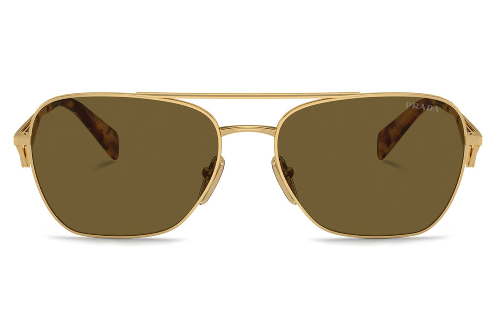 Prada - PR A50S Sunglasses Gold with Dark Brown Lenses (5AK01T)