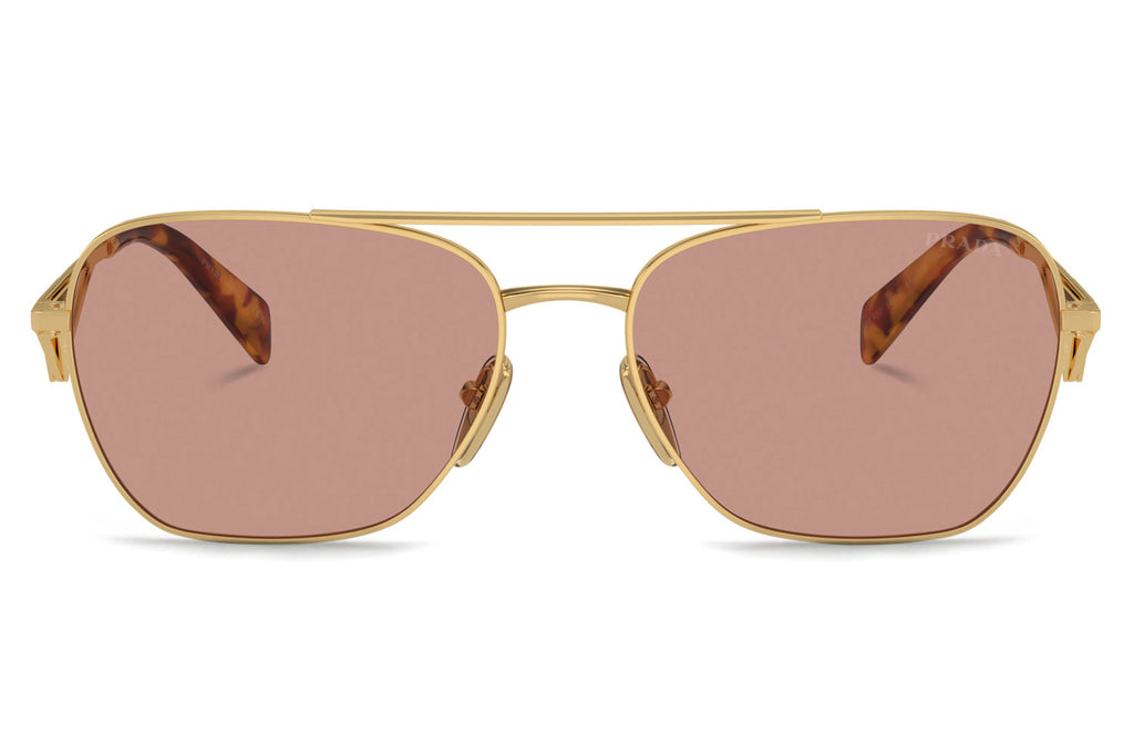 Prada - PR A50S Sunglasses Gold with Dark Violet Lenses (5AK08M)