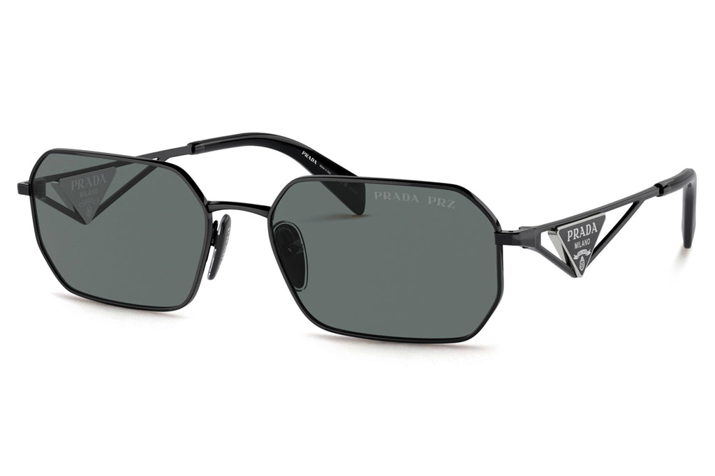 Prada - PR A51S Sunglasses Black with Black Grey Polar Lenses (1AB5Z1)