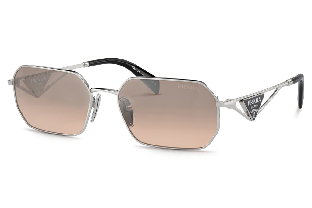 Prada - PR A51S Sunglasses Silver with Brown Mirror Silver Gradient Lenses (1BC8J1)