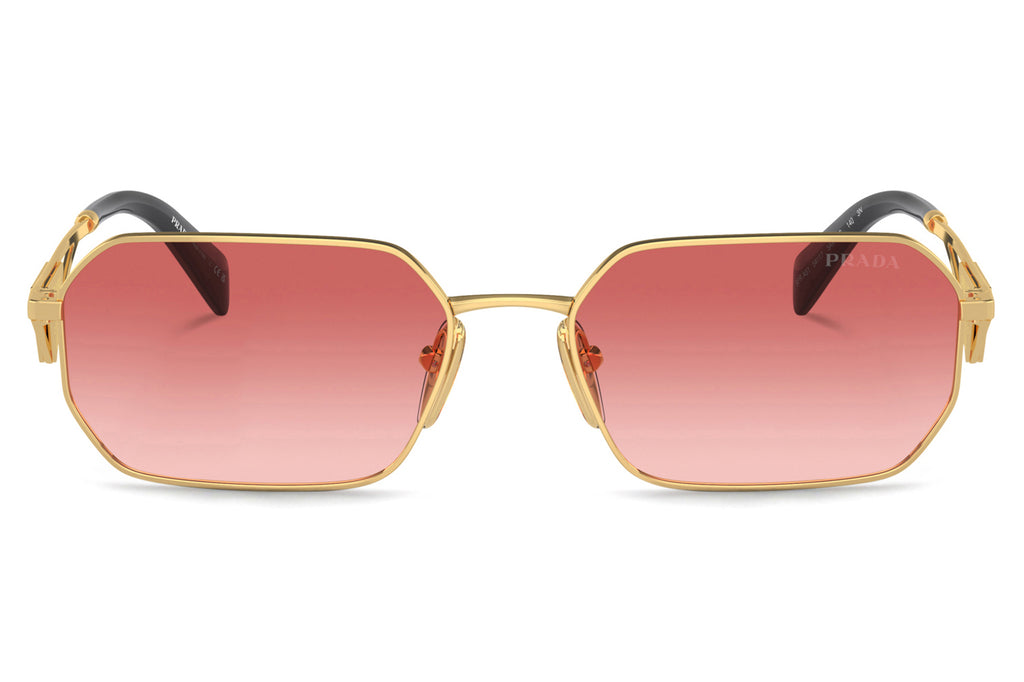 Prada - PR A51S Sunglasses Gold with Pink Gradient Red Lenses (5AK40C)