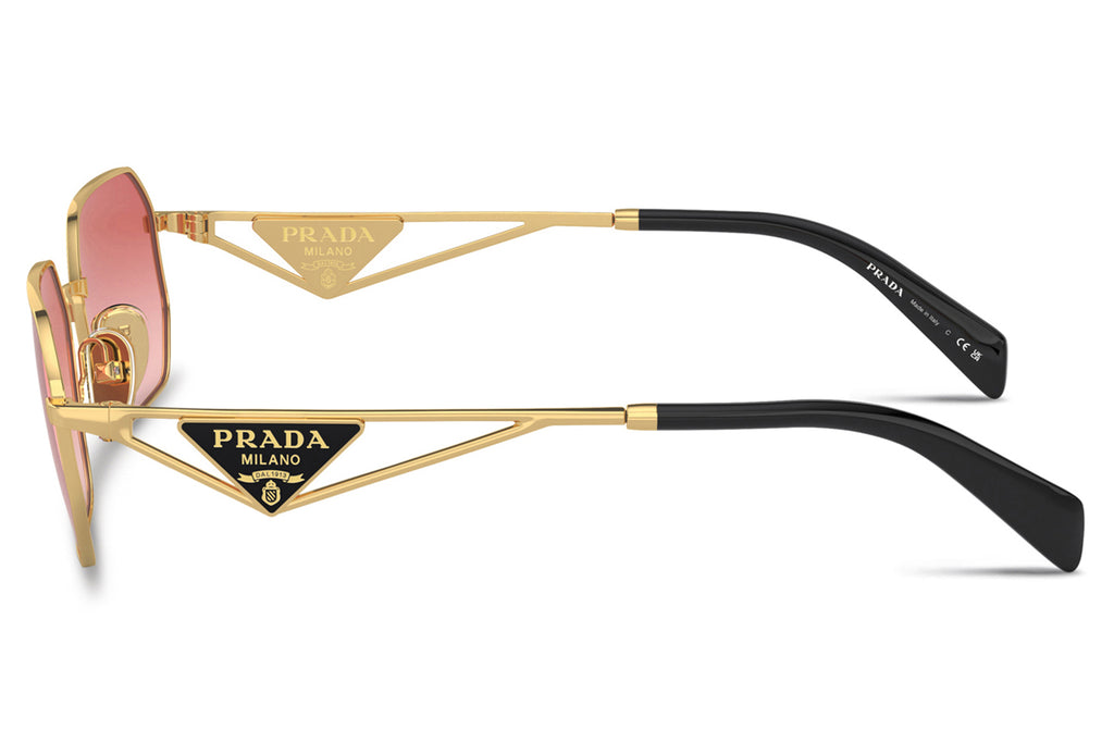 Prada - PR A51S Sunglasses Gold with Pink Gradient Red Lenses (5AK40C)
