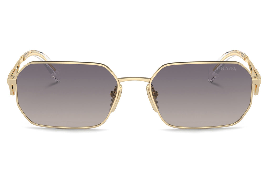 Prada - PR A51S Sunglasses Pale Gold with Gradient Blue Mirror Silver Lenses (ZVN30C)
