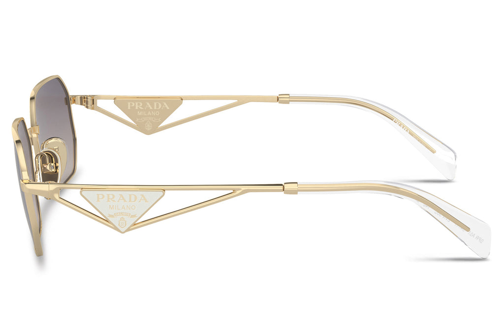 Prada - PR A51S Sunglasses Pale Gold with Gradient Blue Mirror Silver Lenses (ZVN30C)