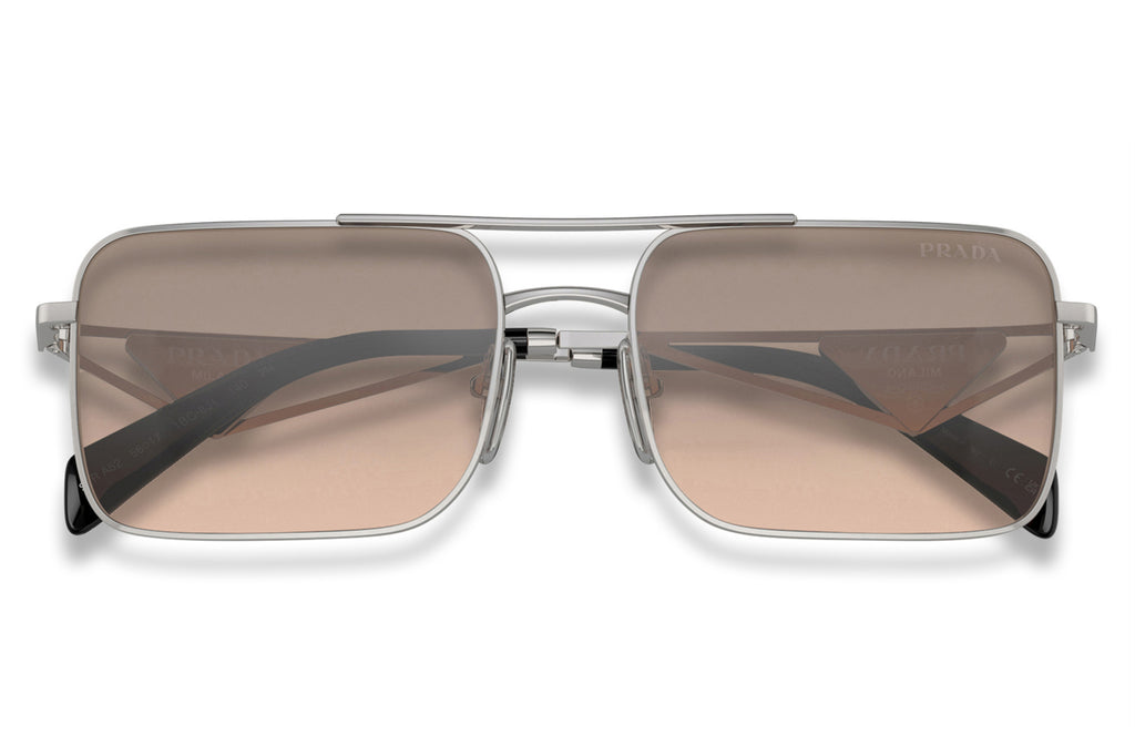 Prada - PR A52S Sunglasses Silver with Brown Mirror Silver Gradient Lenses (1BC8J1)