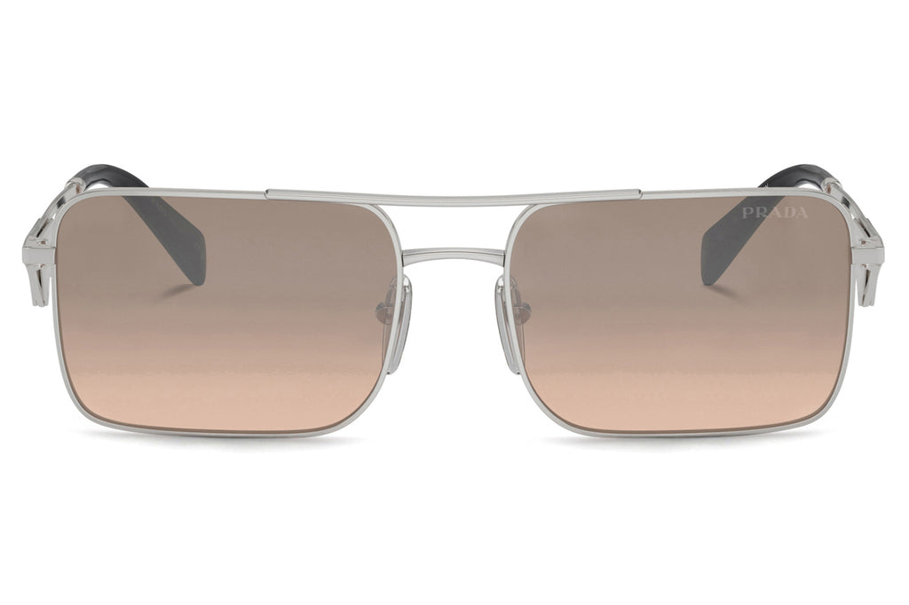 Prada - PR A52S Sunglasses Silver with Brown Mirror Silver Gradient Lenses (1BC8J1)