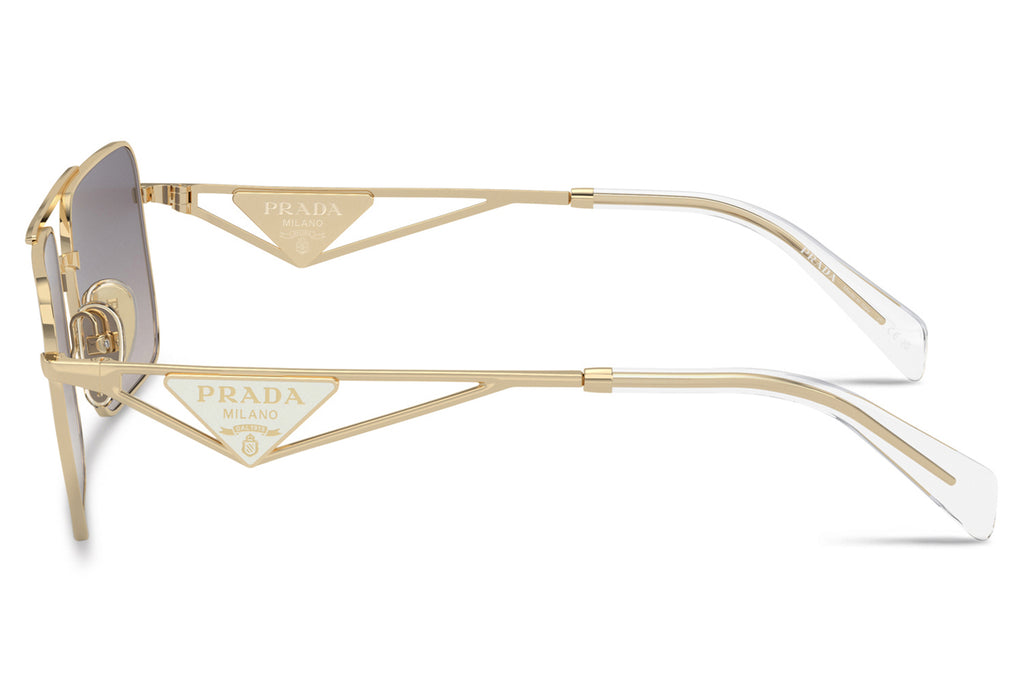 Prada - PR A52S Sunglasses Pale Gold with Gradient Blue Mirror Silver Lenses (VAF50C)
