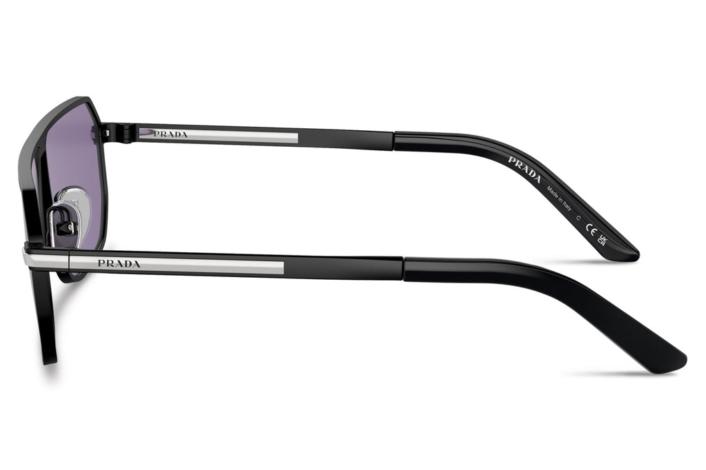 Prada - PR A53S Sunglasses Matte Black with Violet Mirror Internal Silver Lenses (1BO05Q)