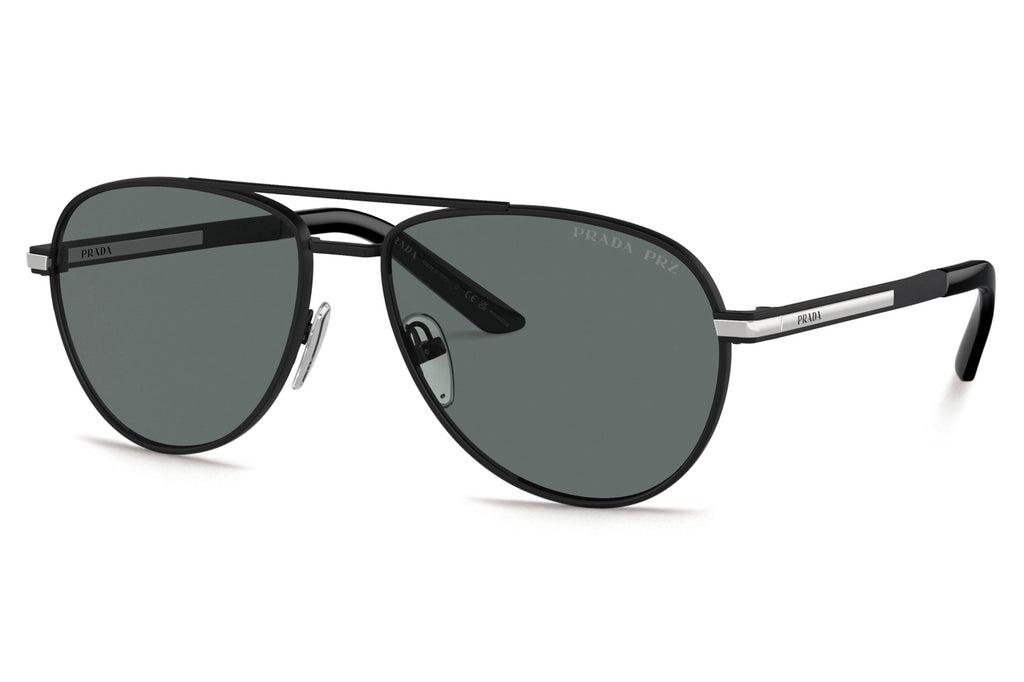 Prada - PR A54S Sunglasses Matte Black with Dark Grey Polar Lenses (1BO5Z1)