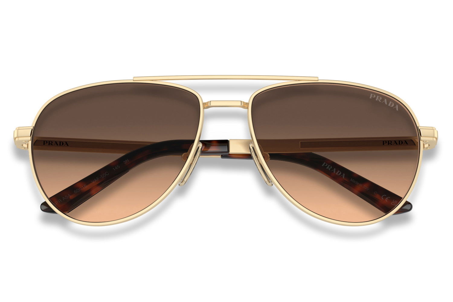 Prada Gold and Brown Sunglasses Prada PR B52S 5AK09Z Sunglasses - US main image 2