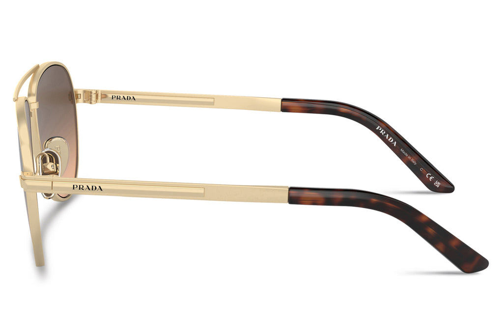 Prada - PR A54S Sunglasses Matte Pale Gold with Brown Gradient Grey Lenses (VAF50C)