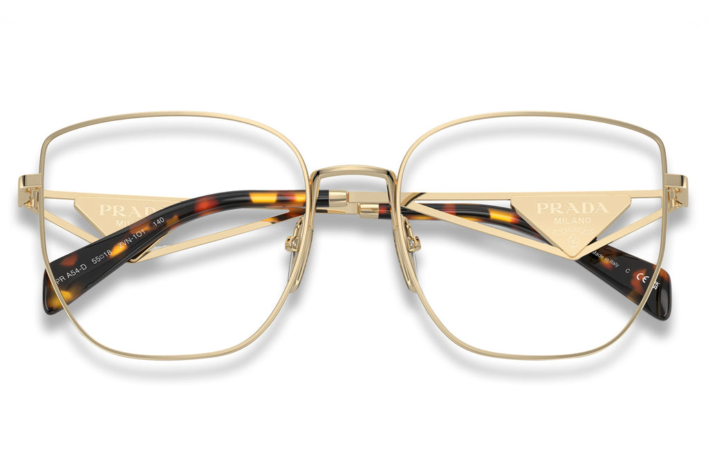 Prada - PR A54VD (Low Bridge Fit) Eyeglasses Pale Gold (ZVN1O1)