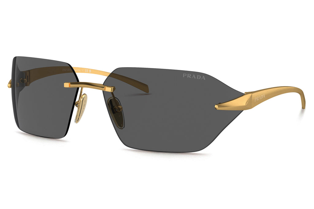 Prada - PR A56S Sunglasses Satin Yellow Gold with Dark Grey Lenses (15N5S0)