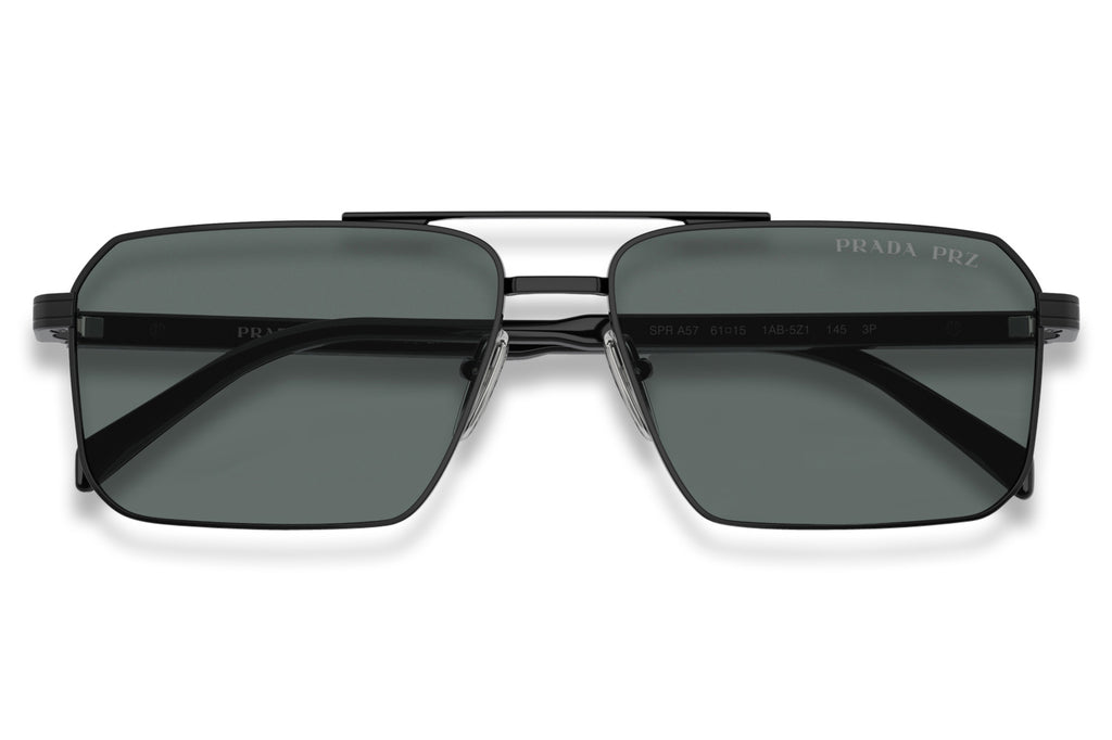 Prada - PR A57S Sunglasses Black with Dark Grey Polar Lenses (1AB5Z1)