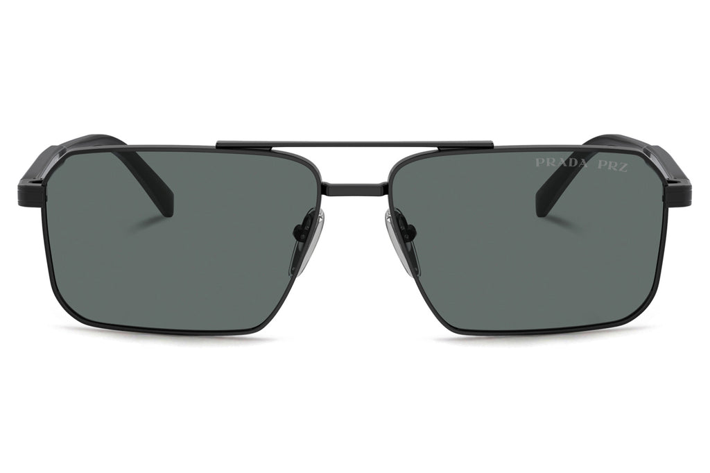 Prada - PR A57S Sunglasses Black with Dark Grey Polar Lenses (1AB5Z1)