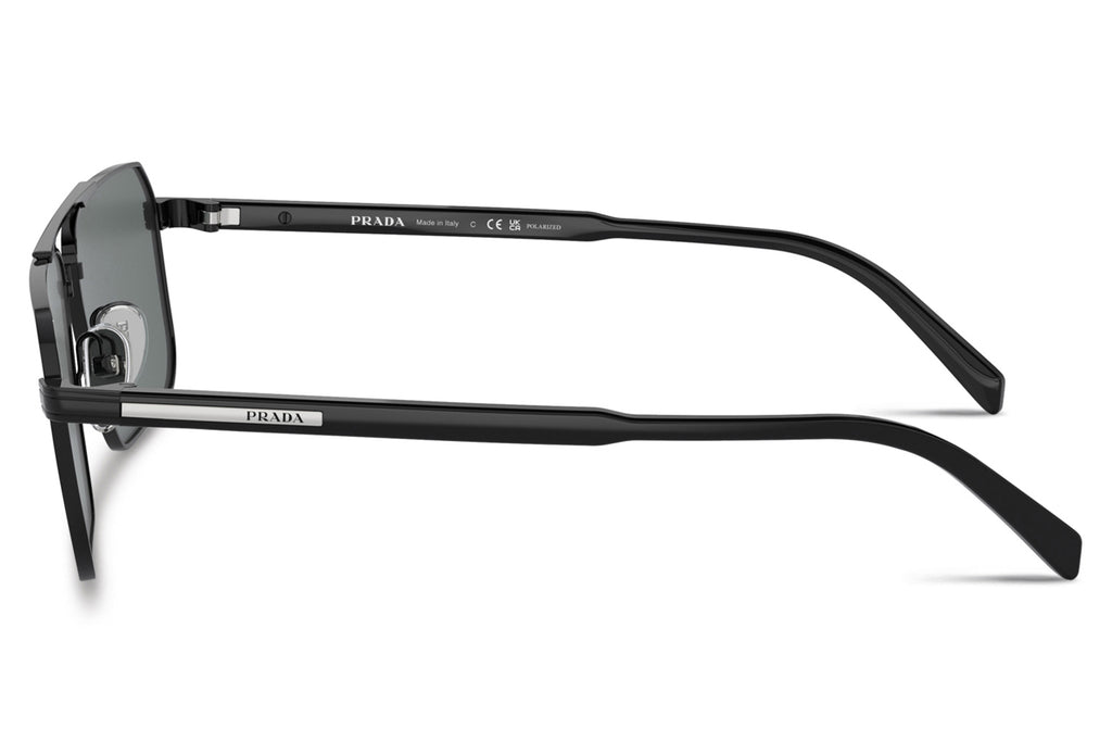 Prada - PR A57S Sunglasses Black with Dark Grey Polar Lenses (1AB5Z1)