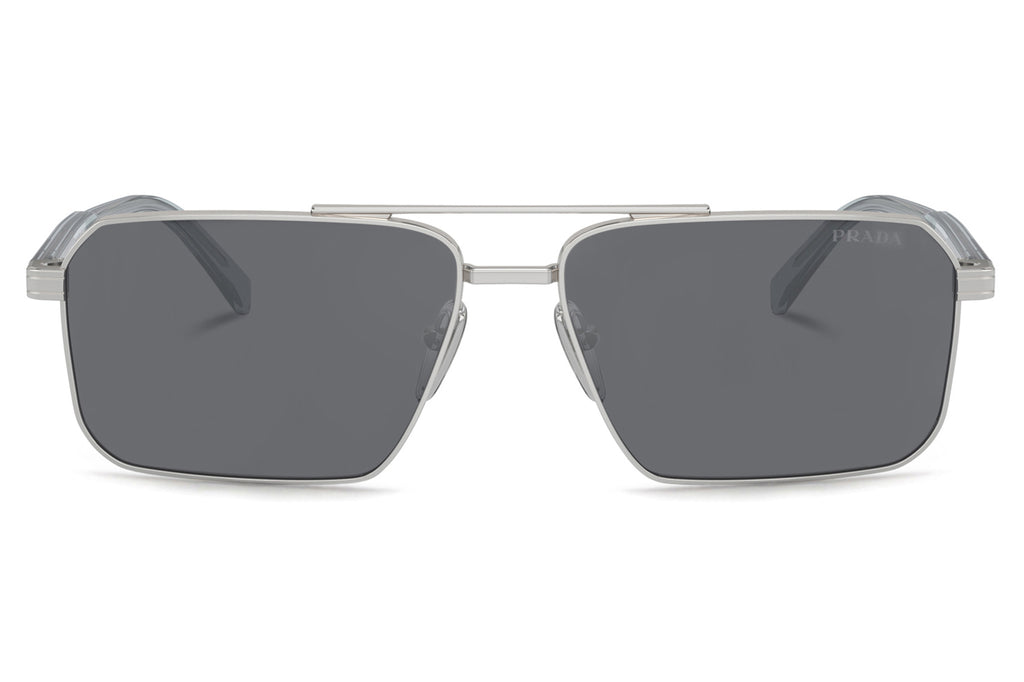 Prada - PR A57S Sunglasses Silver with Dark Grey Flash Silver Lenses (1BC175)