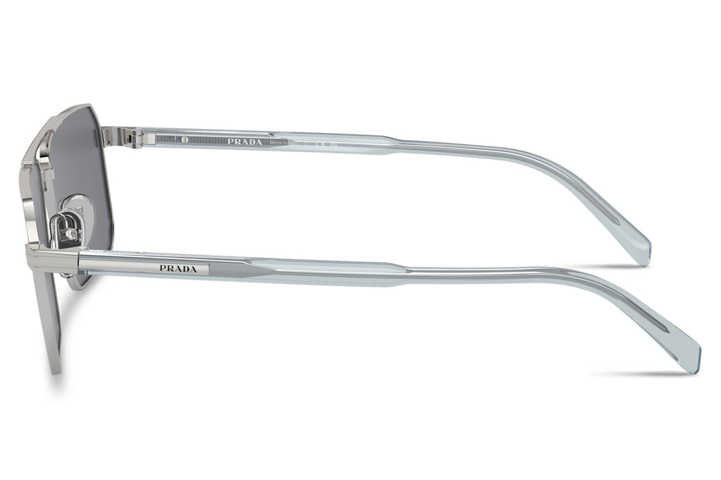Prada - PR A57S Sunglasses Silver with Dark Grey Flash Silver Lenses (1BC175)