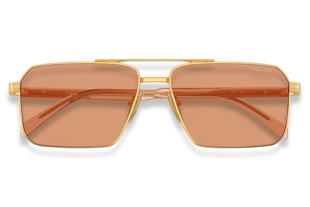 Prada - PR A57S Sunglasses Gold with Orange Lenses (5AK07V)