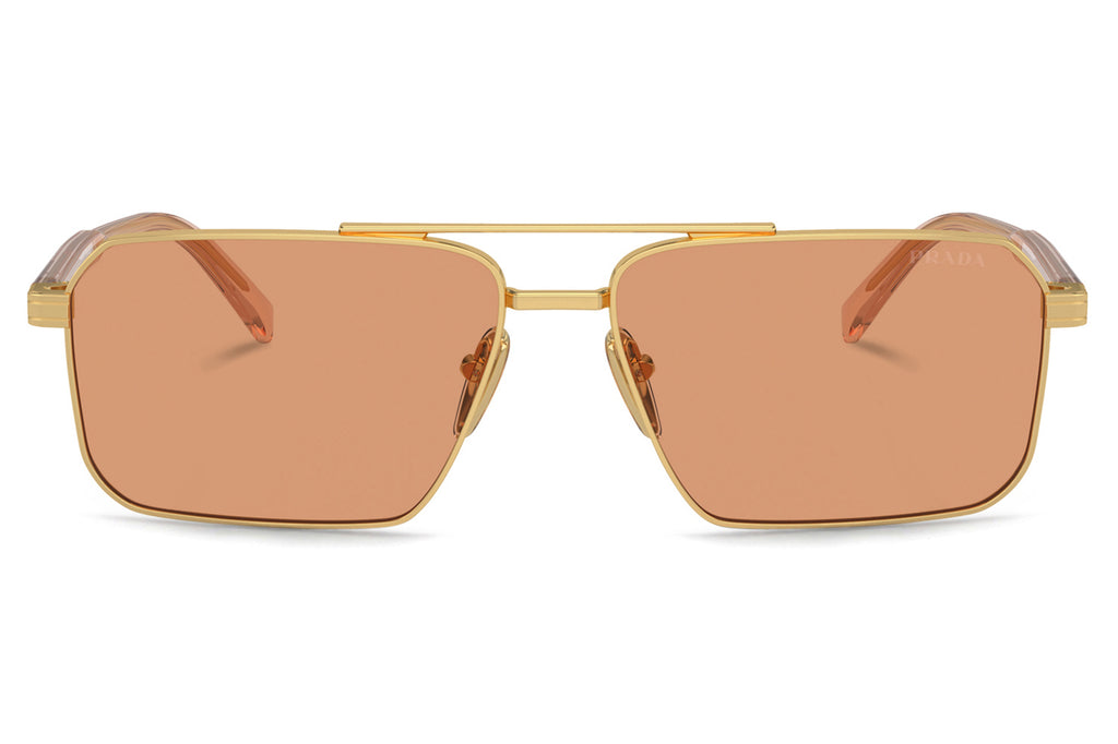 Prada - PR A57S Sunglasses Gold with Orange Lenses (5AK07V)