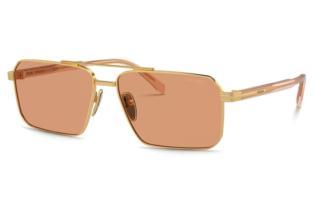 Prada - PR A57S Sunglasses Gold with Orange Lenses (5AK07V)