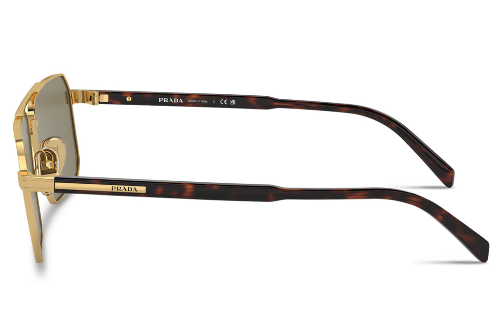 Prada - PR A57S Sunglasses Gold with Light Brown Lenses (5AK90F)