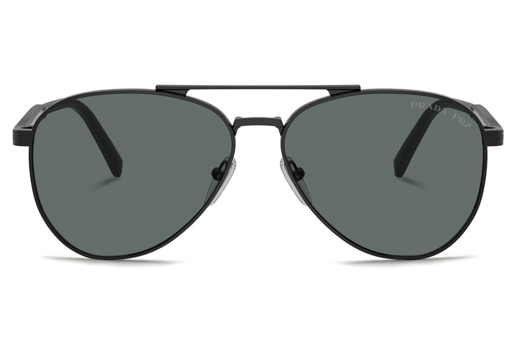 Prada - PR A58S Sunglasses Black with Dark Grey Polar Lenses (1AB5Z1)