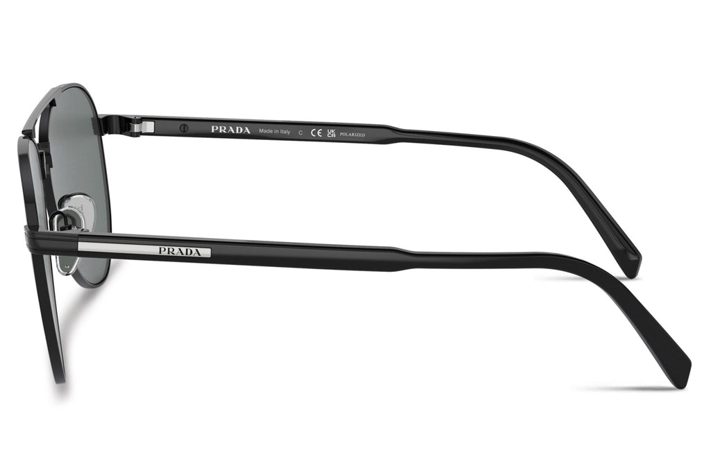 Prada - PR A58S Sunglasses Black with Dark Grey Polar Lenses (1AB5Z1)